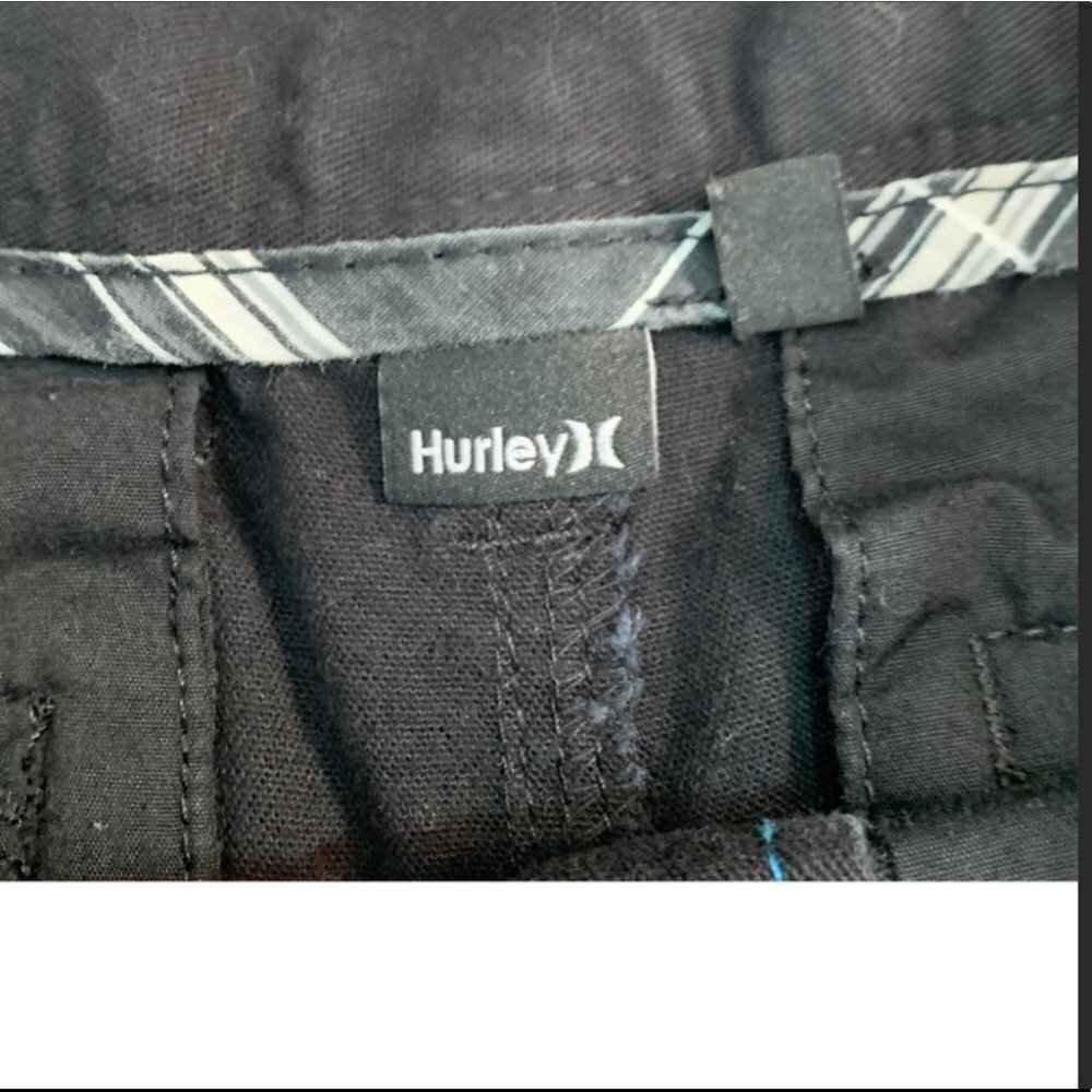 HURLEY Black Denim Medium Length Shorts Size 2 - Picture 9 of 9